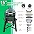 15-inch Ceramic Charcoal BBQ Grill and Smoker, Portable Kamado-Style with Cart in Black