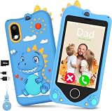UNERVER Kids Smart Phone for Boy- Safest Phone for Kid & Teens, Talk & Text - Kids Cell Phone Toy, 4.2'' Touchscreen, Dual Cameras, Games, 32GB Card (Sky Blue)