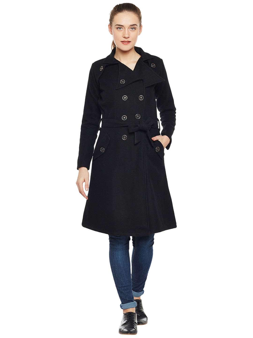 athena lifestyle Women and Girls Wool Regular Fit Solid Casual Coat-picture-28