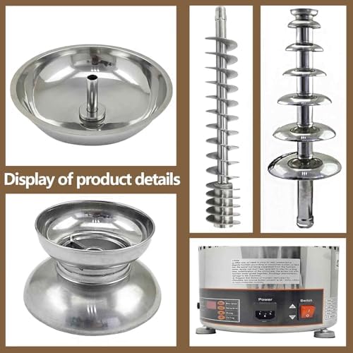 7-Tier Large Capacity Chocolate Fountain Machine - Electric Fondue Fountain for Weddings & Parties, Heated Melting Chocolate Waterfall, Perfect Dessert Buffet Display