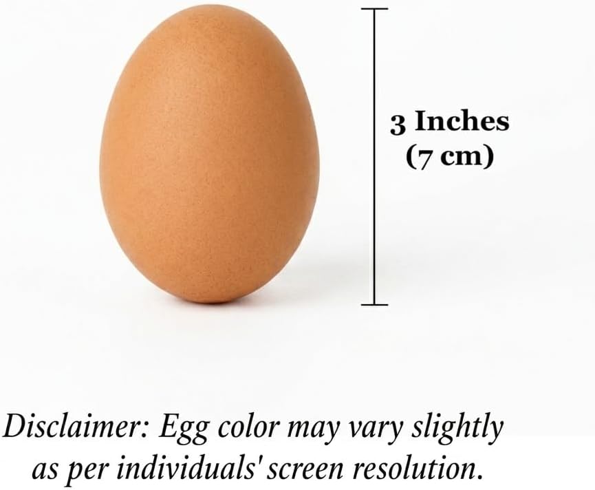 SunGrow Fake Eggs for Laying Hens in Chicken Coop, Train to Lay Inside Nest Box, Beige, 4 Pcs per Pack