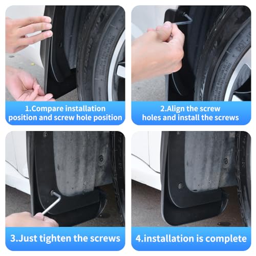 Image of Car Mud Flaps Splash Guards Mudflaps for Chevrolet Chevy Equinox 2018 2019 2020 2021 2022 2023 2024 Auto Exterior Accessories Tire Mudguards Wheel Inner Fender Liner Guard Flap Fenders