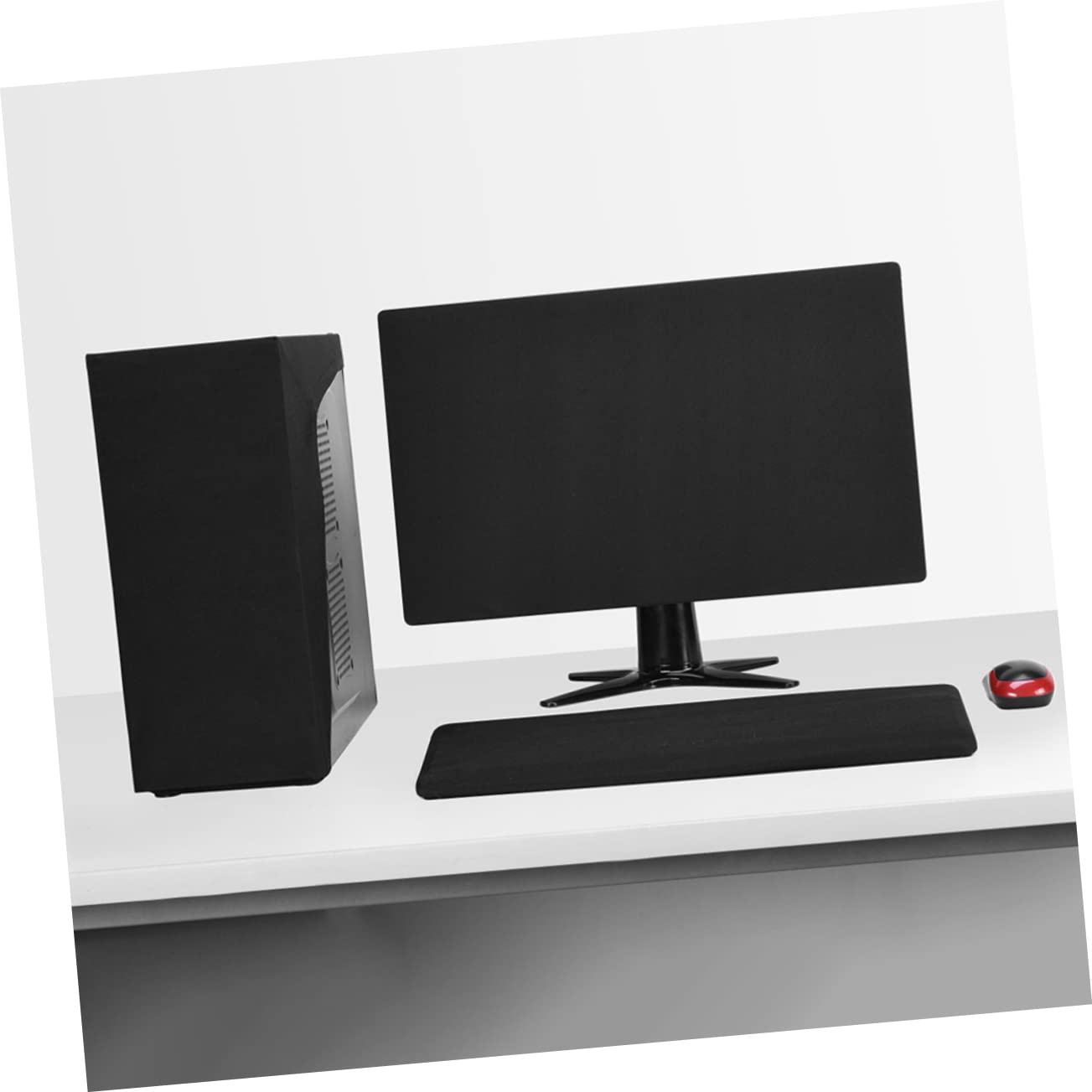 Copertura Elasticizzata per Monitor Computer Nero, Antipolvere