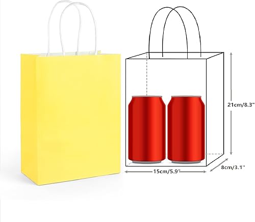 Miniatura 9 de 25 bolsas pequeñas de regalo de papel estraft bolsas de mercancía recicladas bolsas de venta al por menor con asas para bodas suministros de fiesta