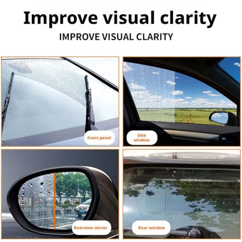 2026 Q4 Glass Guard, Glass Emulsion Car Oil Film Cleaner, Automotive Oil Film Cleaning Brush Glasss Compound Roll On, Windshield Cleaner Tool for Clear Visibility, All Type of Vehicles (1set)