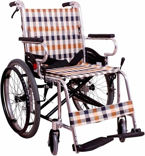 車いす 超軽量折りたたみ車椅子旅行輸送ポータブル車椅子折りたたみ背もたれアルミ 3 レベル調節可能なフットレスト ?椅