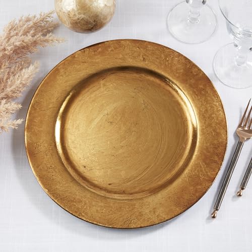 SARO LIFESTYLE Classic Antique Charger Plate (Set of 4) miniatura 5