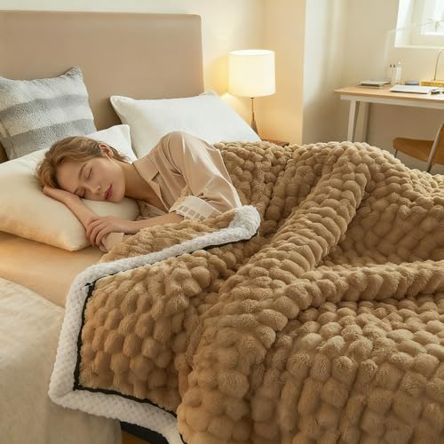 La Mejor Recopilación de Cobertores selene - 5 favoritos. 50 AKASENKO Alta Cobija de Franela, Manta de 100% Poliéster Ultrasuave, Cobija Suave y Caliente de Forro Polar para Cama Sofa, imprescindible para la calefacción. (Caqui, 180x200cm)