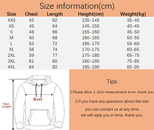 HAOSHENG Uomo Felpe con Cappuccio Colorati NASA