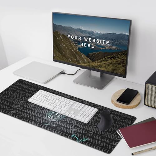 Tapis de souris de jeu XXL glisse fluide avec bords cousus