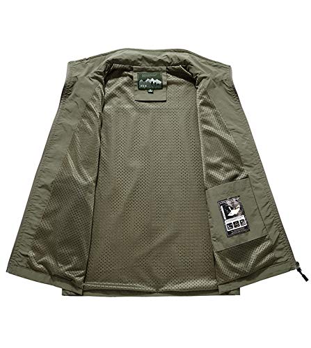 Flygo Men's Casual Lightweight Outdoor Work Safari Fishing Travel Photo Vest Multi Pockets2