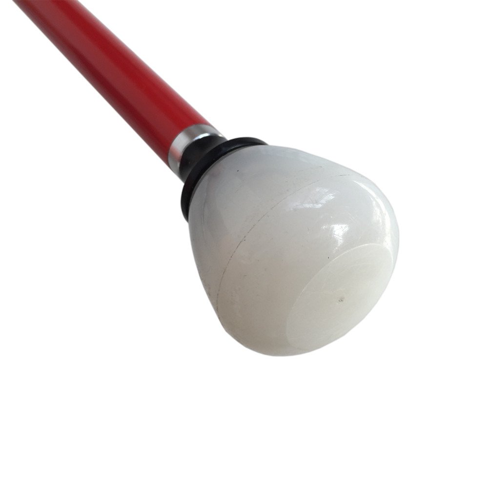 Alluminio Bastone Bianco Pieghevole,5 Sezioni, Con Punta Roller,Per Non Vedenti (110 cm (43.3 pollici), Nero Impugnatura)