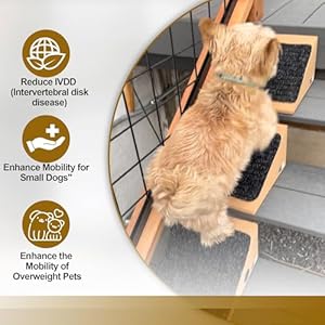   Dog-Stairs-for-Small-Dogs-Modular-Pet-Stairs-for-Any-Staircase-Grippy-Dog-Steps-with-Low-Angled-Dog-Ramps-for-Small-Dogs-Perfect-Pet-Steps-for-Small-Medium-Dog-Puppy-Cat-Stairwedge-1single