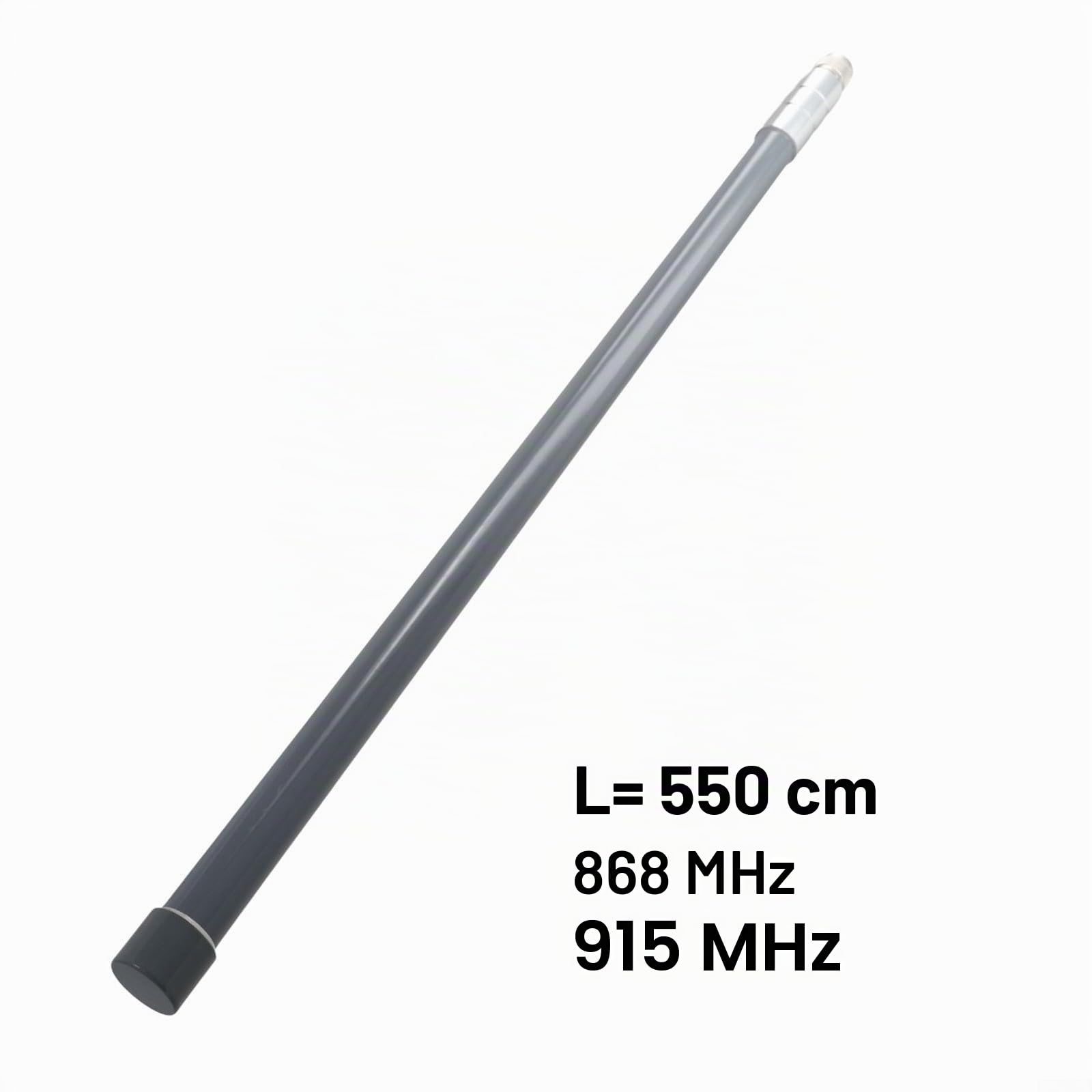 Honseadek Antenna aerea in fibra di vetro 12DBi per elio, ottimizzata per 868 MHz 915 MHz, omnidirezionale per antenna LoRa con connettore N, ripetitore di segnale a lungo raggio (antenna singola)