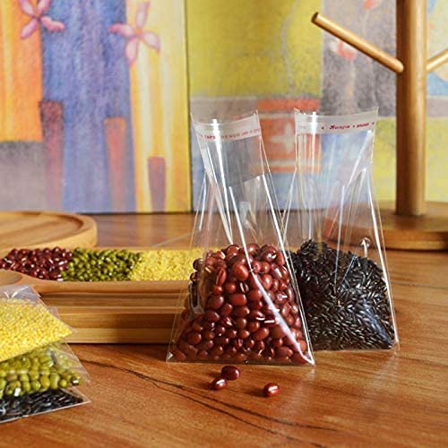 200 Sacs Cellophane Transparents Auto-Adhésifs OPP - Avec Et Sans Trou Ventilation - Formats Variés