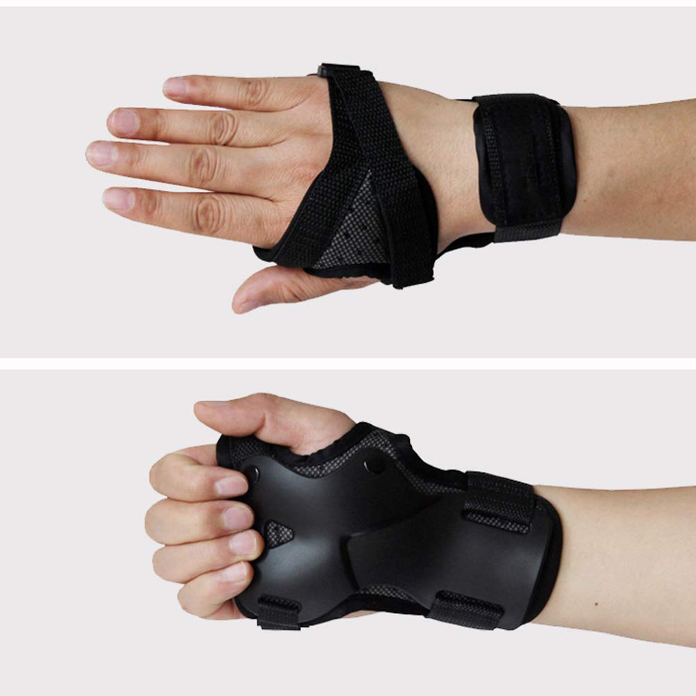 Keenso 1 Paio di Protezioni per Il Polso Resistenti agli Urti Protezione per Il Polso Tutore per Il Polso Supporto per Il Polso per Pattinaggio Skateboard Sci Snowboard (Nero2)