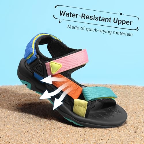 Image of DREAM PAIRS Boys Girls Sandals Kids Adventurous Light-Weight Adjustable Straps Summer Water Shoes (Toddler /Little Kid /Big Kid)