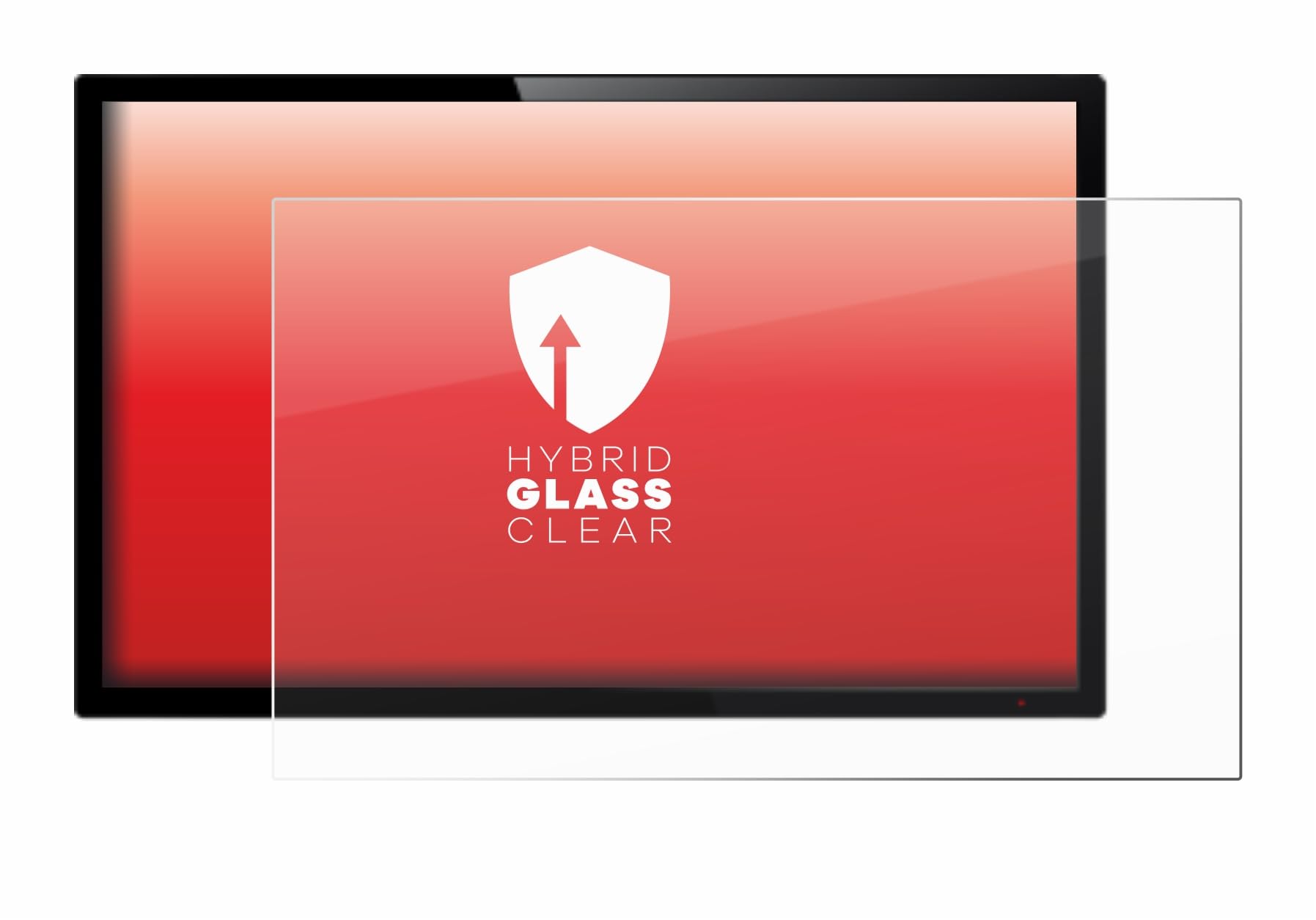 upscreen 21.5" Schutzglas für Touch-Panel PCs mit 21,5 Zoll (54.6 cm) [477 x 268 mm, 16:9] - Schutzfolie, Glas-Folie [Klar, Panzerschutz]