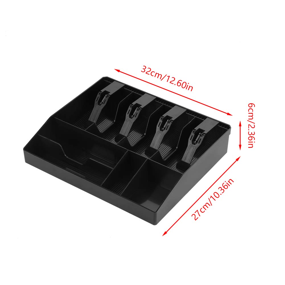 Tiroir-Caisse Enregistreuse 41 Cm Tiroir-Caisse Manuel Compartiments 5 Billets 8 Pièces