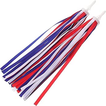 BinaryABC Patriotic Bicycle Handlebar Ribbon Streamer, 4th of July Bike Handlebar Tassels