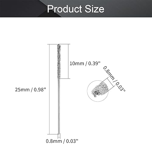 Miniatura 2 de Utoolmart 2 brocas de giro de diamante, brocas Jobber de 0.031 in, acero de alta velocidad HSS para conchas de mar, azulejos de piedra de cristal