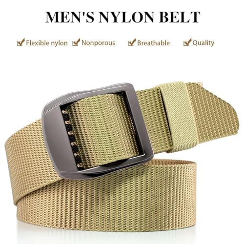 Ceinture tactique nylon et cuir armée avec boucle automatique métal pour homme et femme.