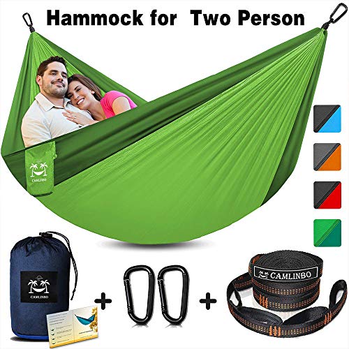 Camlinbo Camping Hammock Double Single with Trees Straps 118x78 inch Hold up 1200