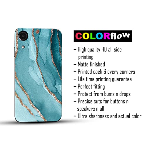 Image of COLORflow Back Cover Compatible with Samsung Galaxy A03 Core | Beautiful Blue Marble Golden Stripes | Designer Printed Hard CASE Bumper Back Cover Compatible with Samsung Galaxy A03 Core