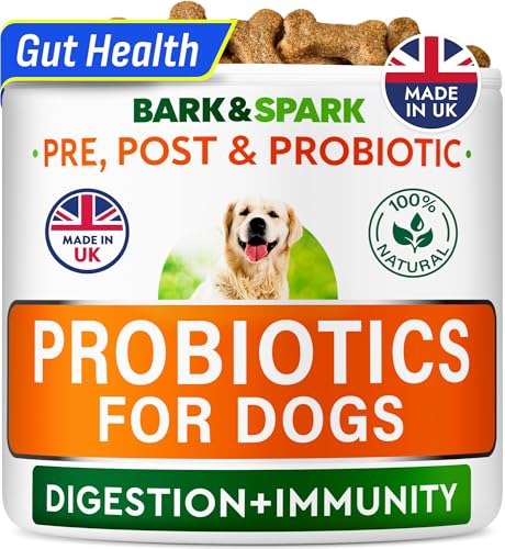 Advanced Dog Probiotics for Gut Health - Made in the UK - Pre, Post & Probiotic Treats - Dogs Digestive Health Sensitive Tums Support - All Breeds & Ages - Probiotics for Dogs (60 Ct)