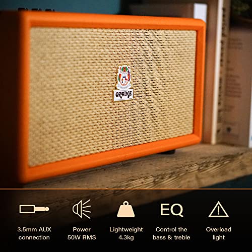 Image of Orange Box L - Wireless Bluetooth 5.0 Speaker Delivering Studio Audio Sound, Enhanced Bass, Treble Controls, iOS & Android Connectivity, 15M Range, 50W RMS Power- for Home & Indoor Use​