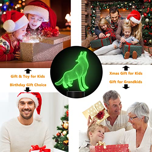 CooPark wolf 3d lampada led USB night light