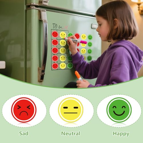 30 imanes decorativos sonrientes 1 pulg rojo amarillo verde miniatura 7