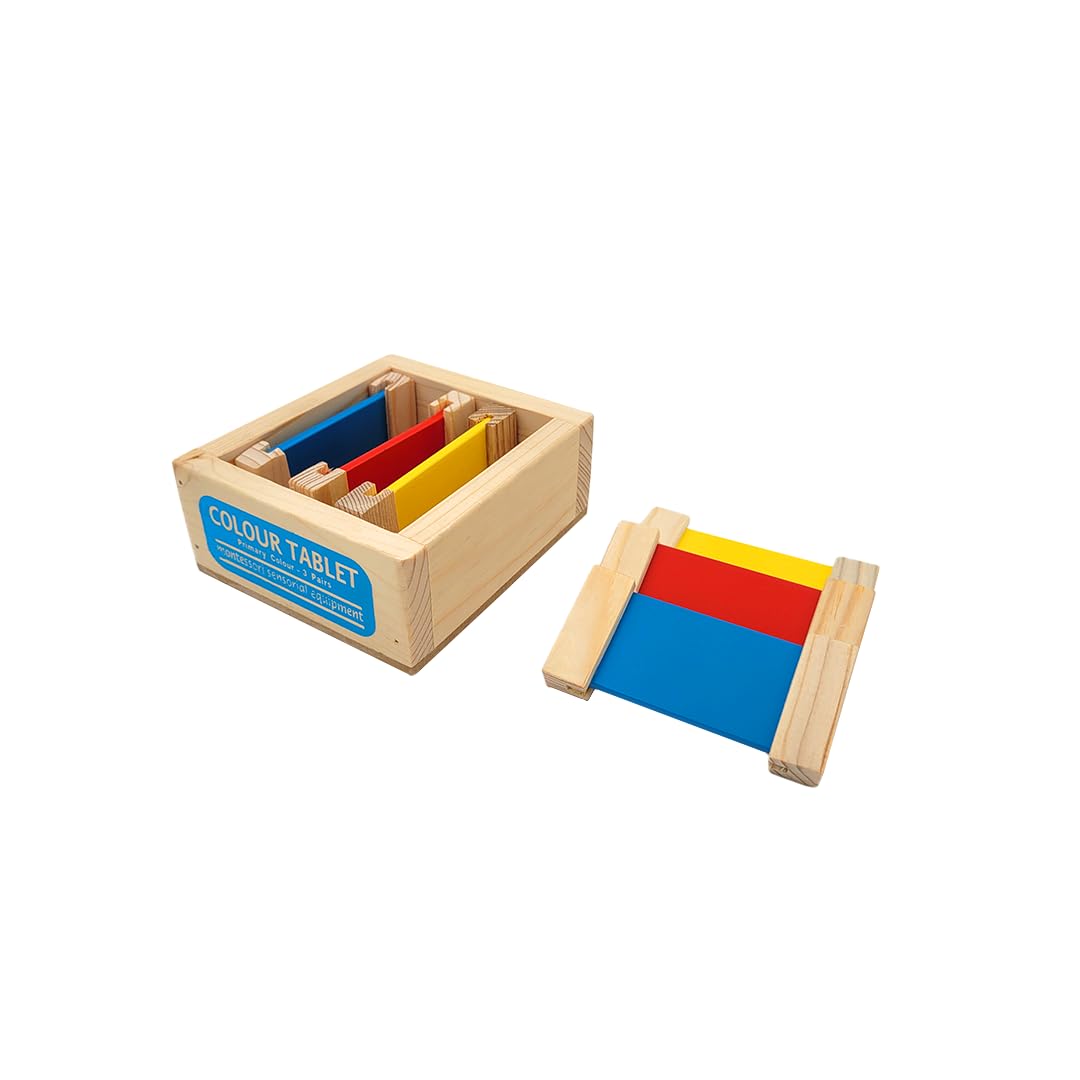 Little Genius Montessori Primary Color Tablets - 3 Pairs | Wooden Early Learning Tool for Color Recognition | Educational Toy(ME-19)-image-47