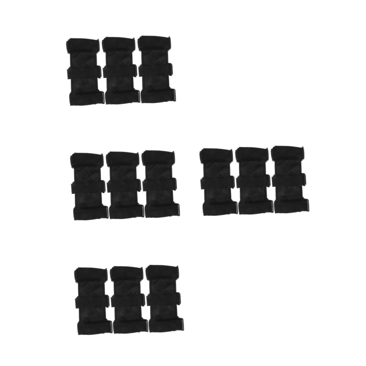 ABOOFAN Lot de 12 Sangles De Fixation Réglables pour Extincteur pour Coffre De Véhicule Noir