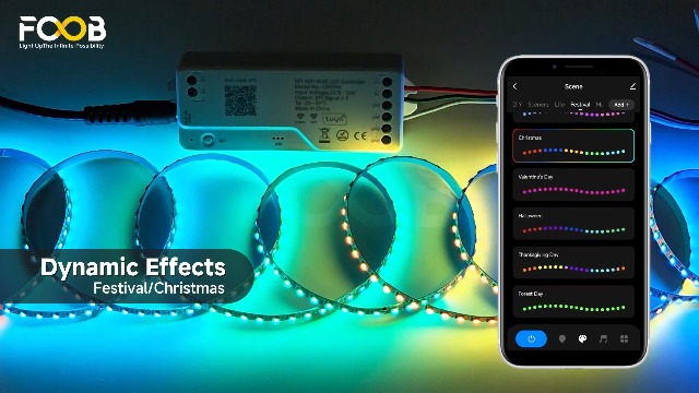 Image of WS2812B RGB LED Strip 3.28ft 5V Individually Addressable 5mm Ultra Thin 2020SMD Dream Color Smart RGB 160LEDs /m 160ICs Flexible Tape Light for Car TV Backlighting (No Power /Controller)