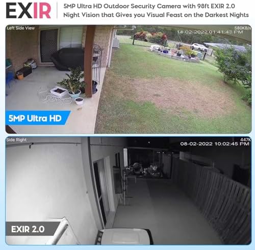 Compatible for Hikvision 4MP PoE IP Turret Dome Camera with Microphone/Audio, IP Security Camera Outdoor Rated, Human Vehicle Detection, 115° Wide Angle 2.8mm Lens,24/7 Recording,IP67, NDAA Compliant - 2