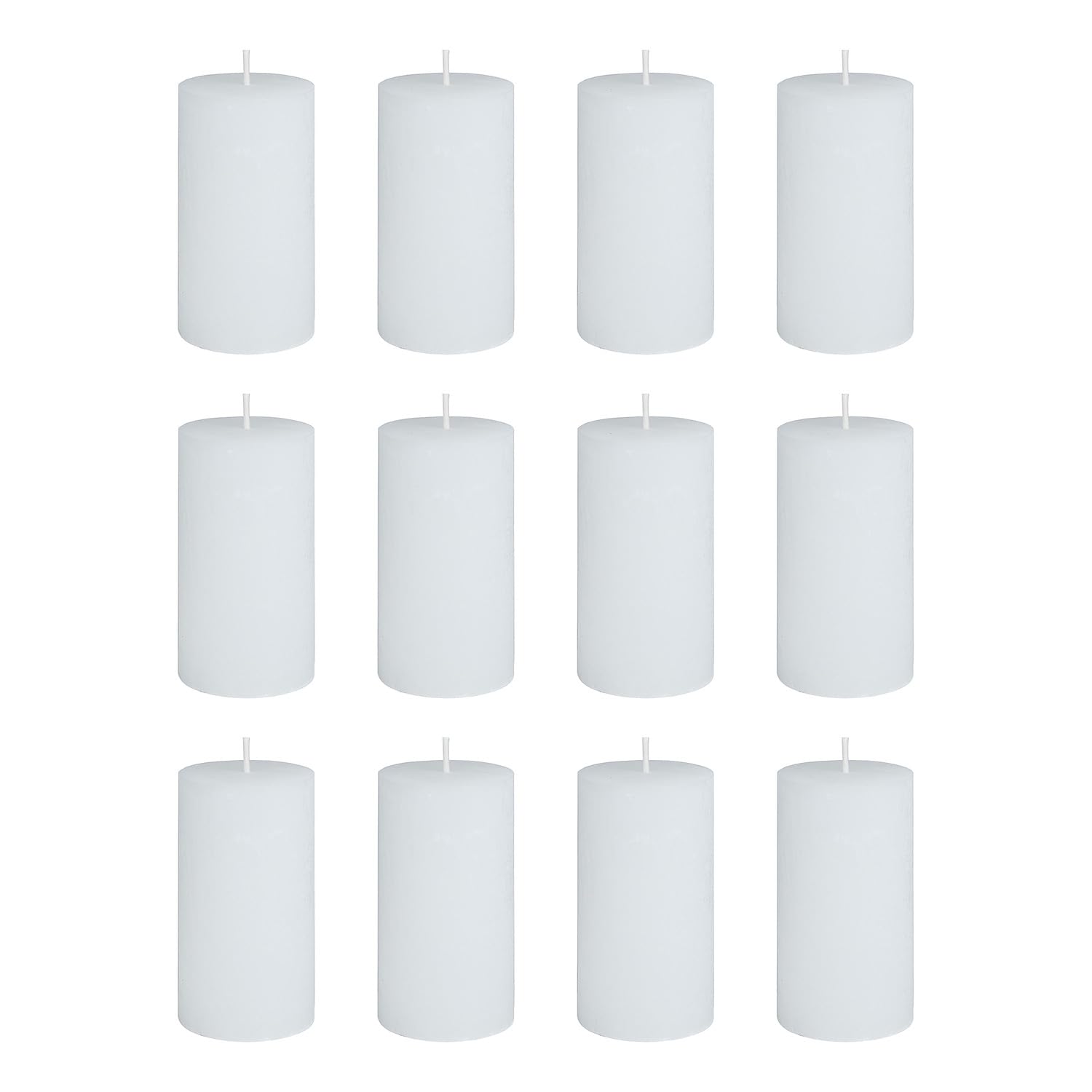 BUTLERS 12er Set Stumpenkerzen Paraffin - RUSTIC - lange Brenndauer