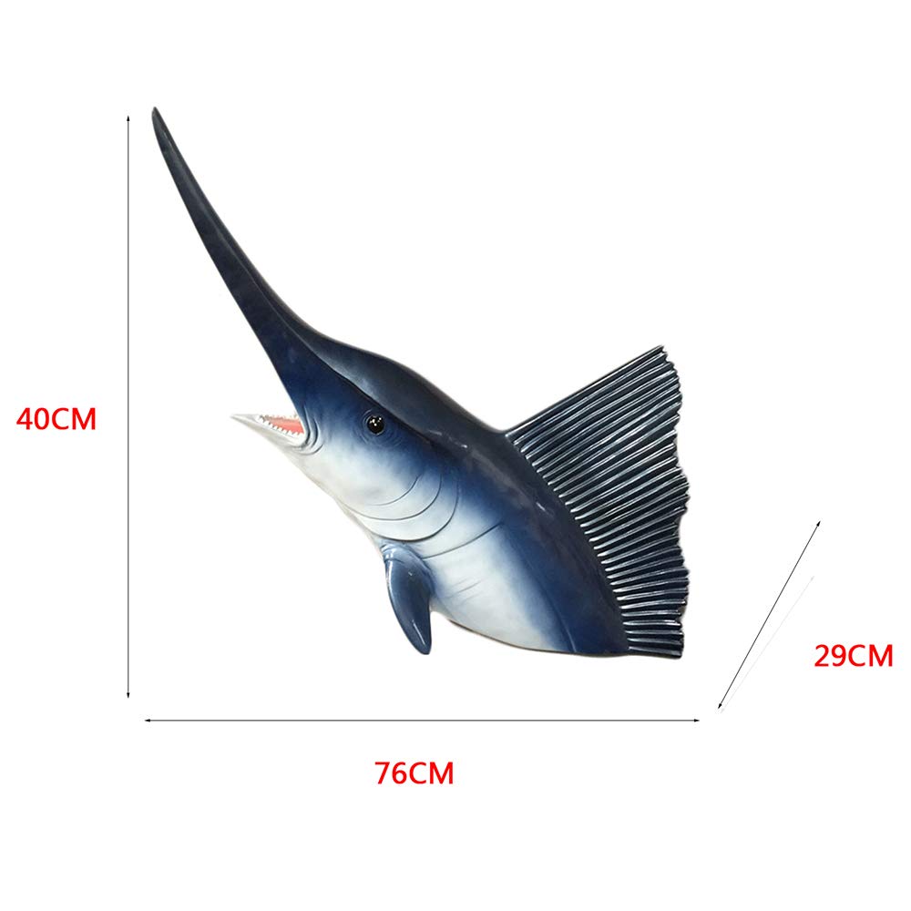 YXCQHZM Decorazione da parete a forma di pesce vela, 3D, decorazione moderna per la casa