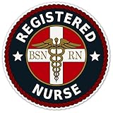 Registered Nurse Certified BSN LPN RN Caduceus Staff of Hermes Gift for Nurse Seal Badge 3M Vinyl...