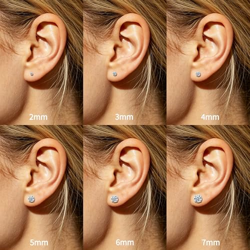 Titanium Hypoallergenic Stud Earrings for Women Mens Nickel Free Earrings - image 3
