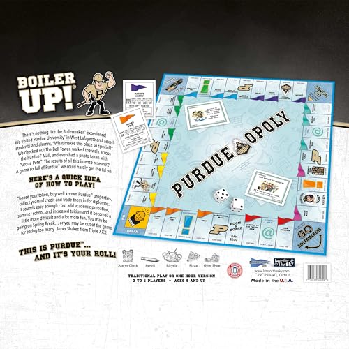 Juego de mesa Purdueopoly edición campus para 2-6 jugadores miniatura 5