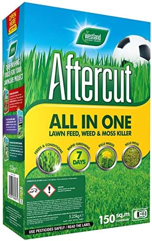 Aftercut All in One Lawn Feed, Weed and Moss Killer, 500 m2, 17.5 kg
