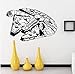 Design Sticker Mural Star Wars Vaisseau Spatial Vaisseau Vinyle Autocollant Mural Amovible Star Wars Papier Peint Vaisseau Spatial Décor À La Maison 64X42 Cm