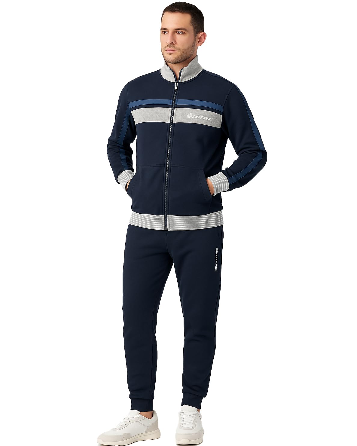 Tuta Felpata Uomo molto Calda Invernale - Tuta Comoda Uomo Relax in Felpa - Tuta Con Zip Uomo Calda Felpata
