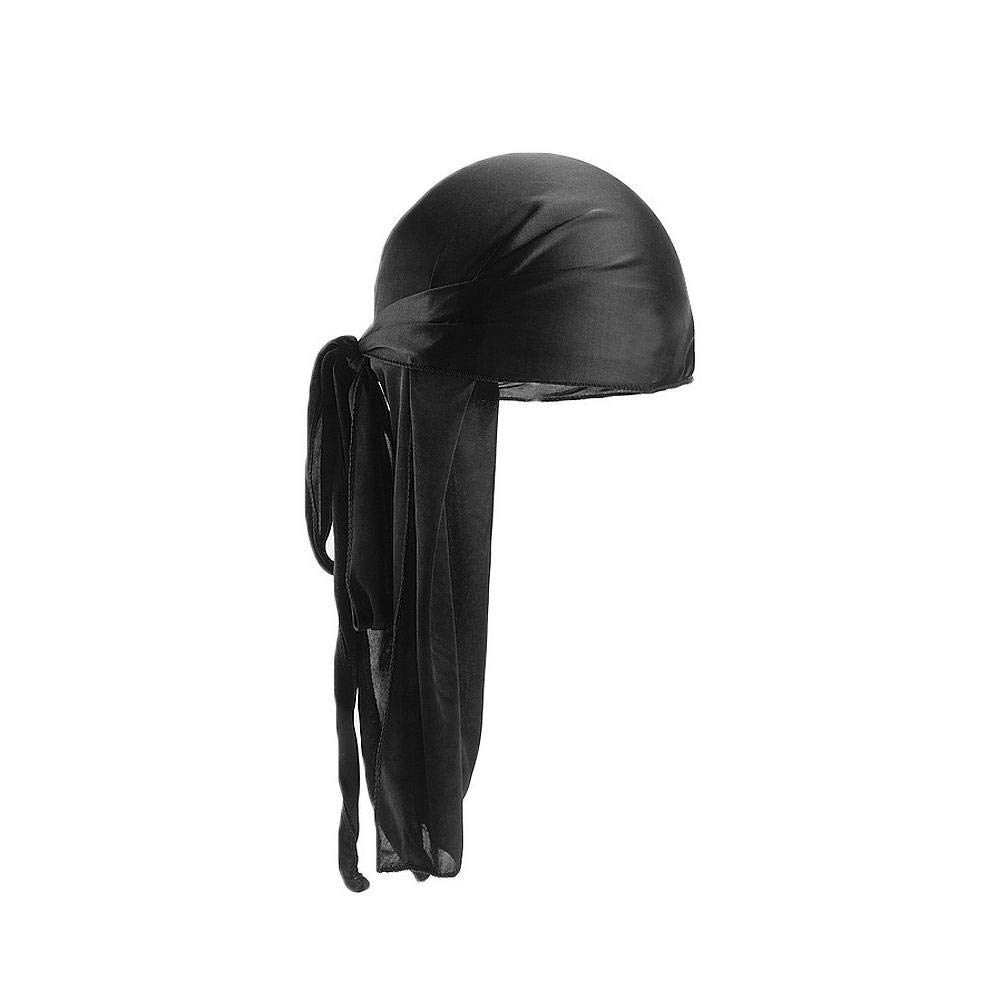 ADHG Gorras de Durag sedosas, Turbante de Cola Larga, Gorra de Onda Pirata, Gorro de Bandana, Gorro para la Cabeza, Gorro para la Cabeza, Cubierta para el Cabello, Tocado de Baile Hip Hop