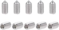 Vista 1 de uxcell 50 unids M3x6mm interno Hex Socket Set Tornillos Grub Punto cono 304 Tornillo de acero inoxidable