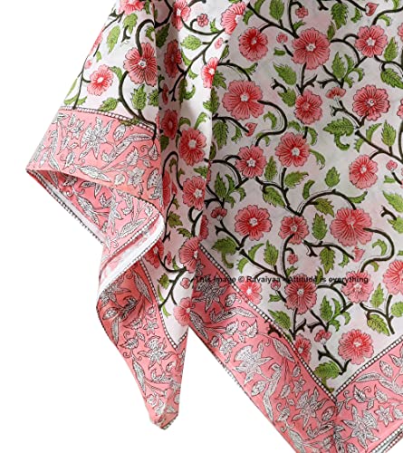 Image of Ravaiyaa - Attitude is everything Sanganer Hand Block Printed Scarves Pure Cotton Scarf Square Hijab Dupatta 40 inch X 40 inch Inch