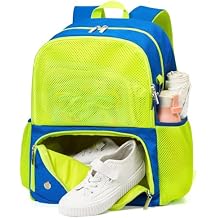 WAWSAM Kids Swim Bag for Swimmers, Beach Gym Bag with Wet Dry Shoes Compartments