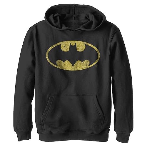 unisex-child Batman Yellow Bat Youth Pullover Hoodie