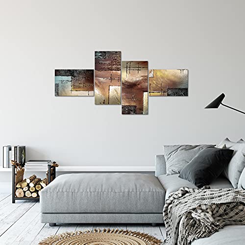 Runa Art Murale Soggiorno Astratto Beige Marrone 4...